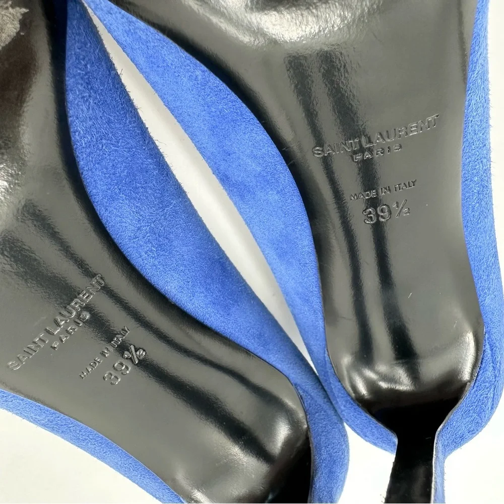Saint Laurent Paris Pump 105 Blue Suede - Picture 11 of 11